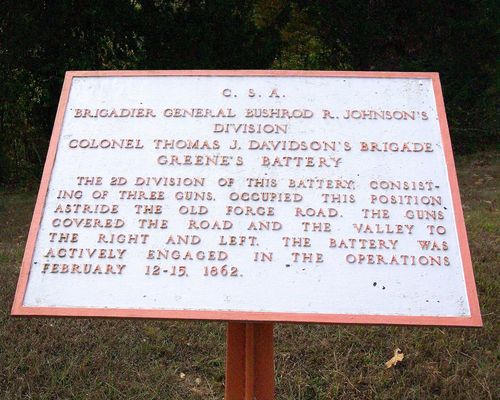 War Department Tablets at Fort Donelson National Battlefield in April 2005