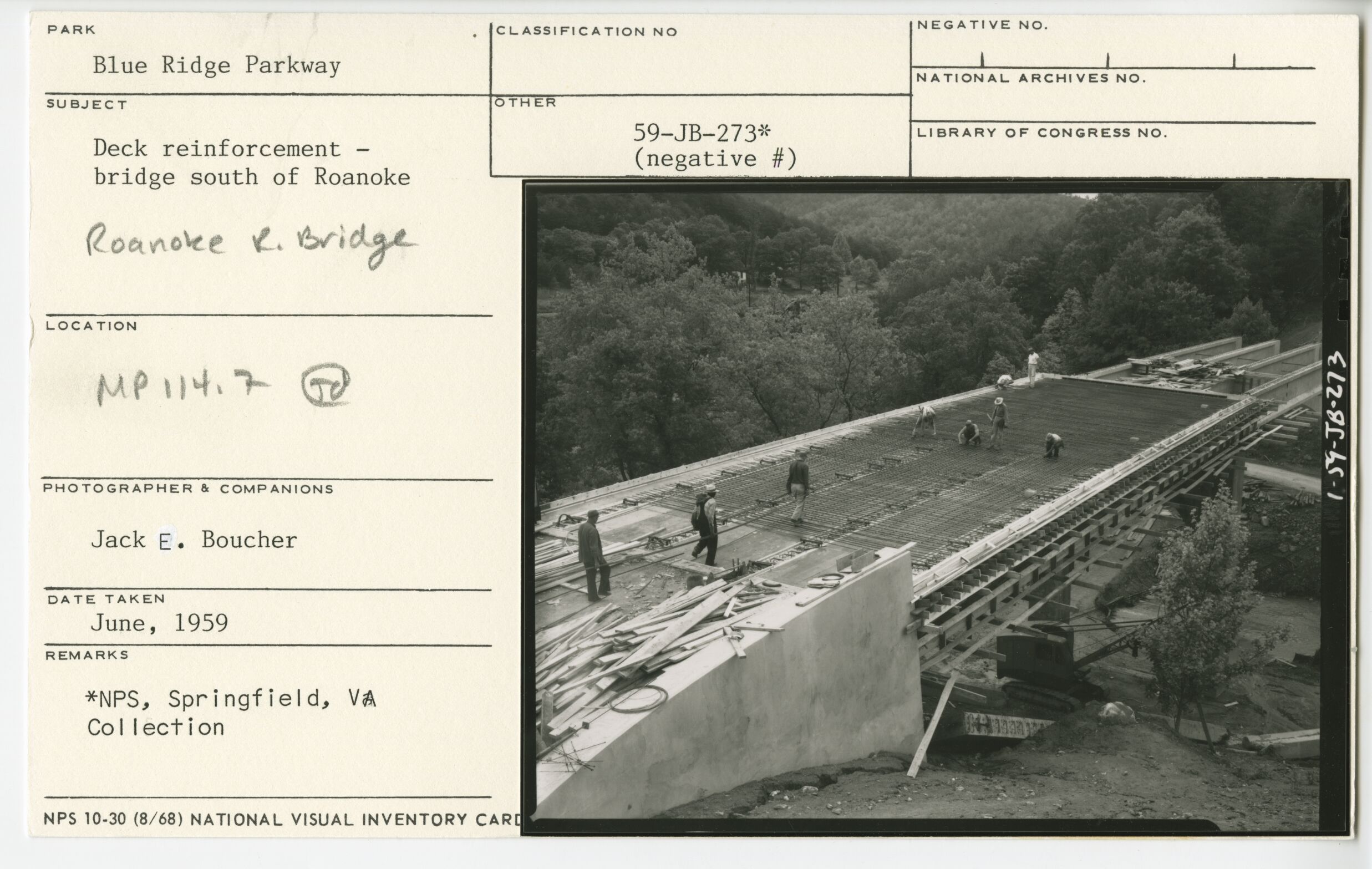 Deck reinforcement - bridge south of Roanoke