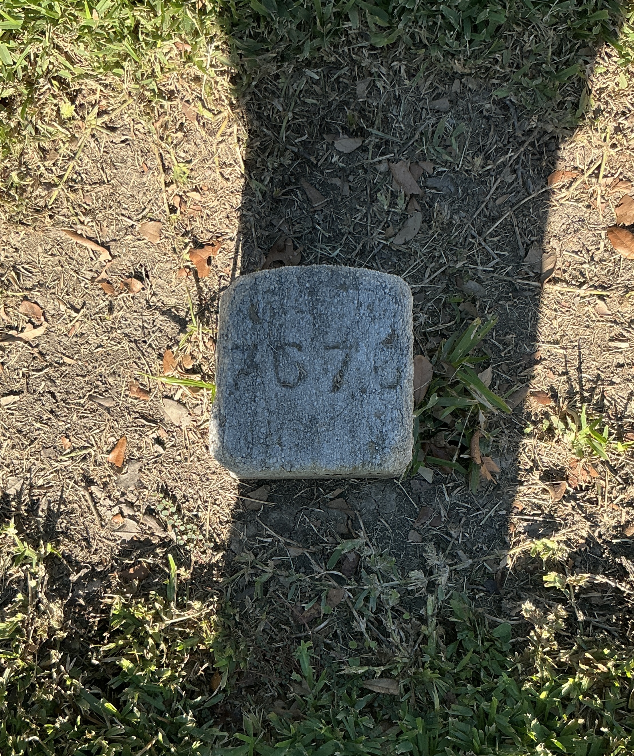 Top of flat marble marker