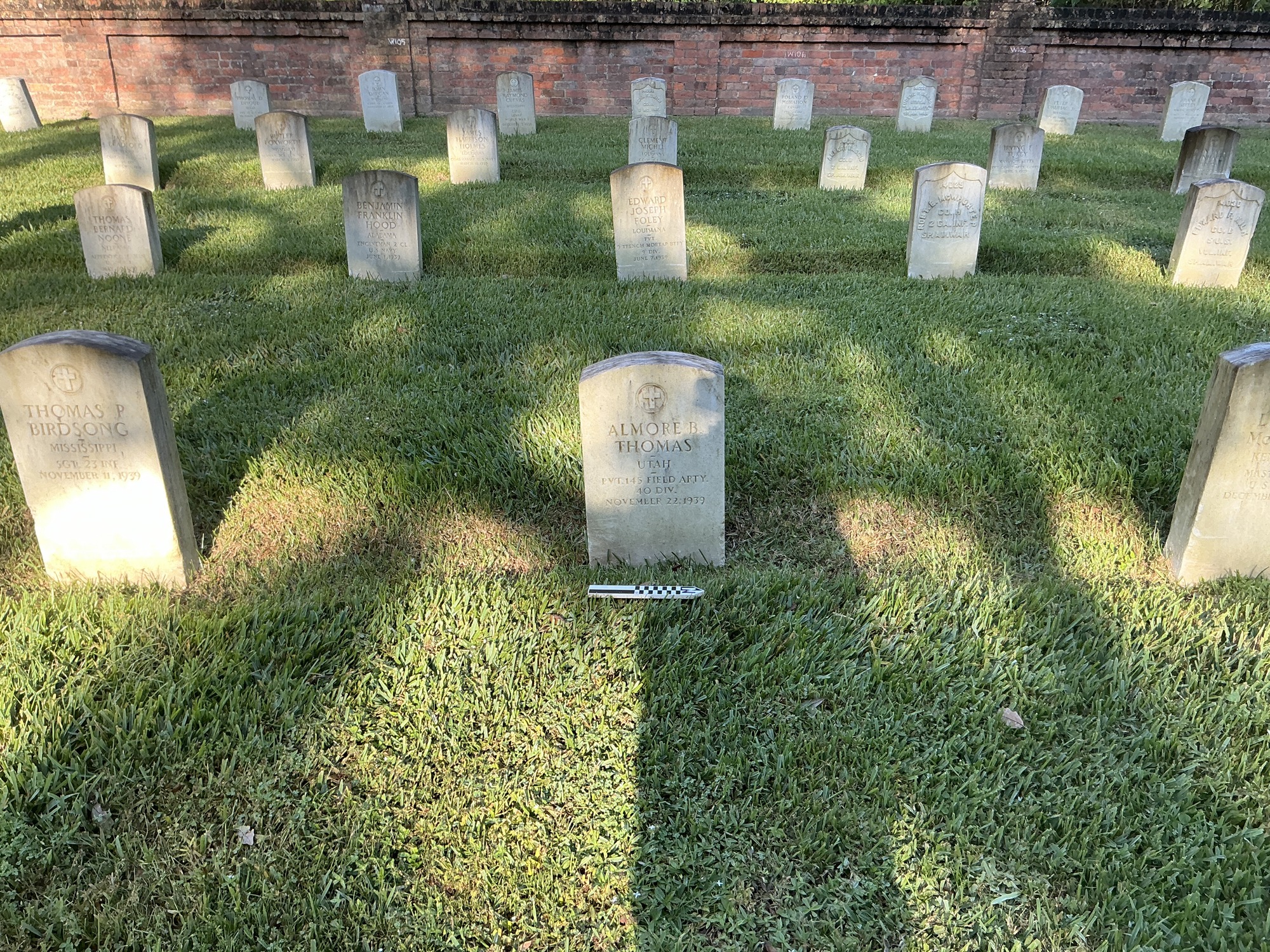 Extra image of upright marble headstone with flat face.