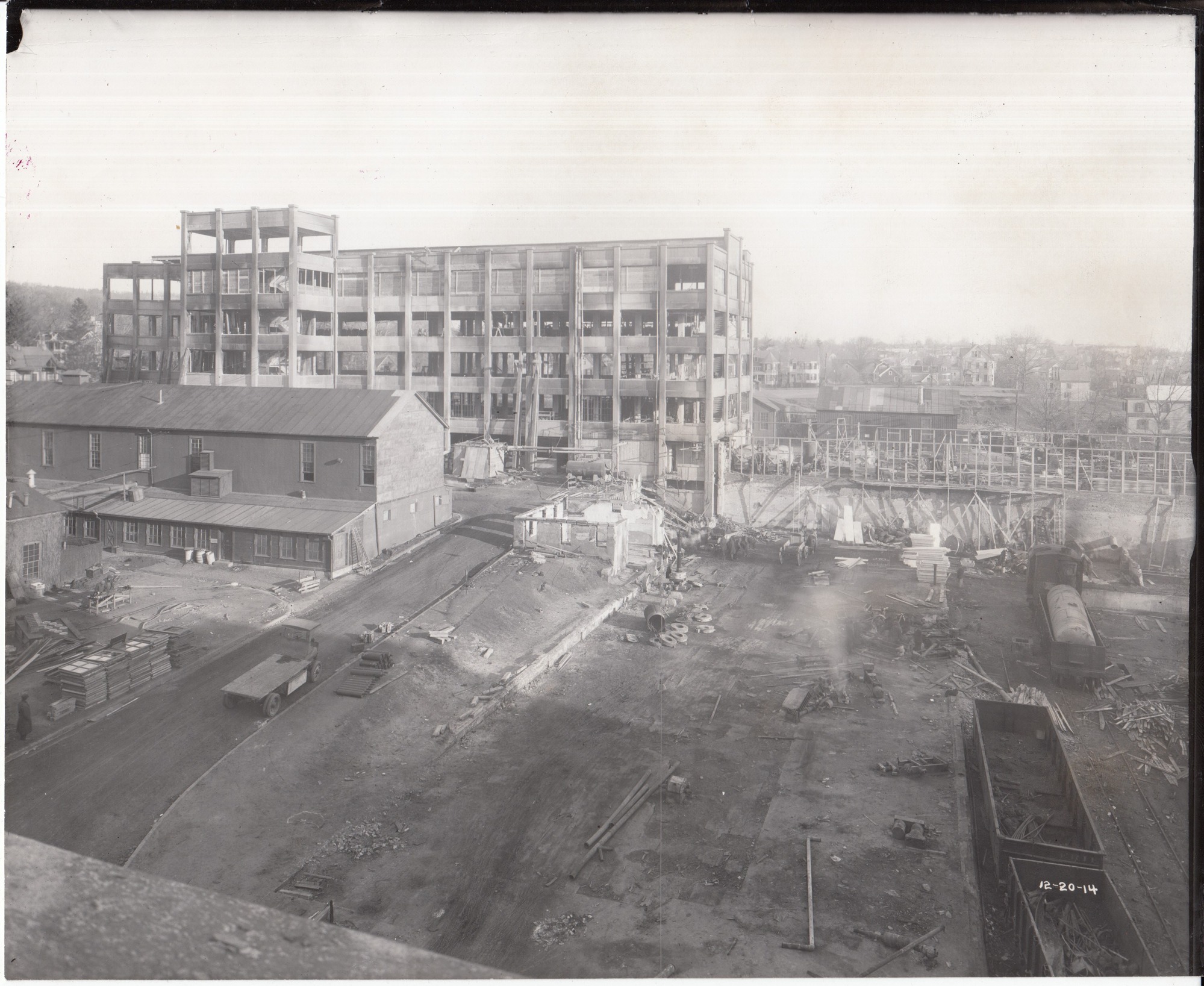 Toward Alden Street from roof of Building 25.