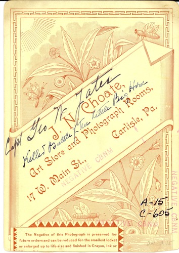 Drawing of Captain George Yates in Dress Uniform