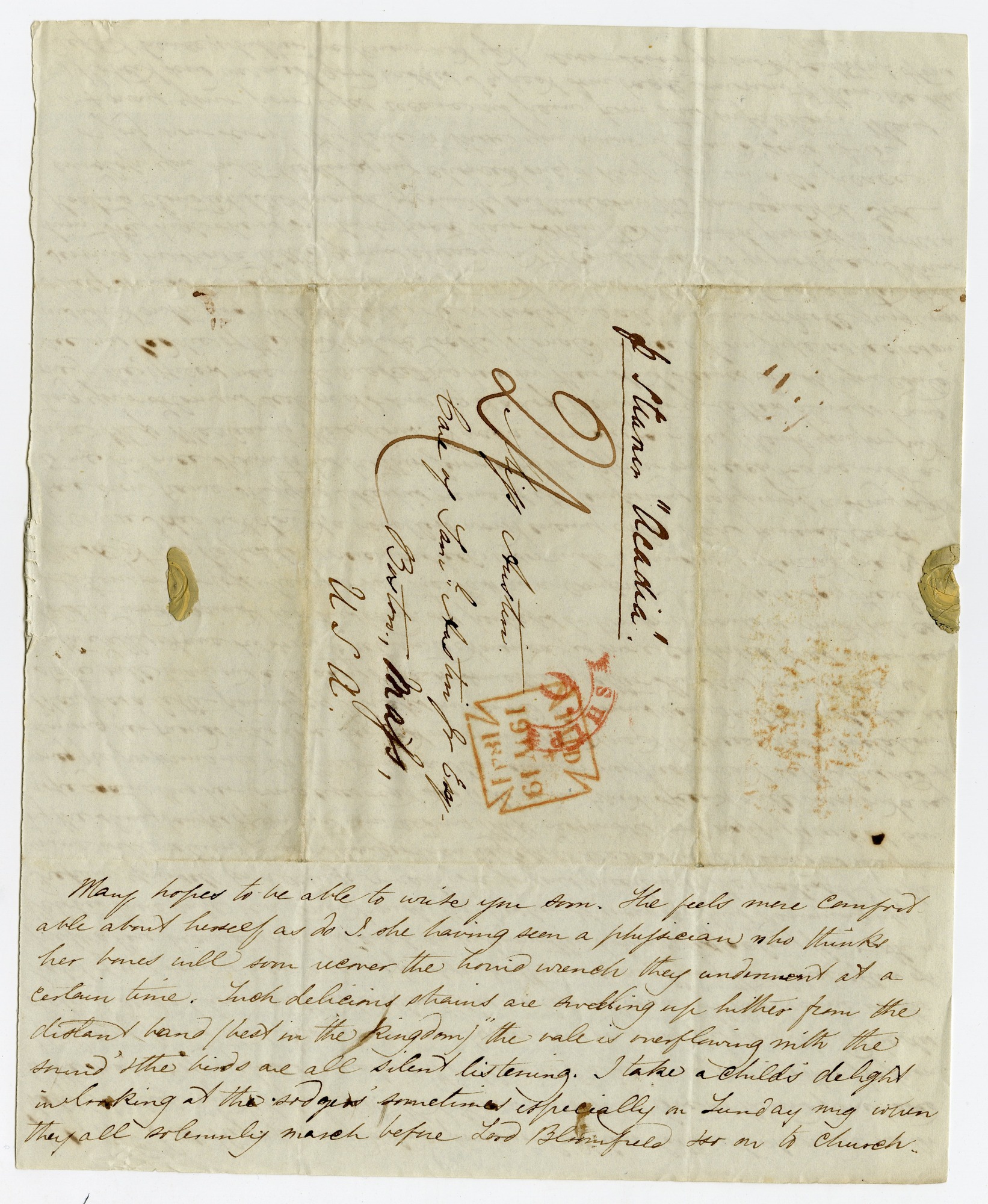 Manuscript letter