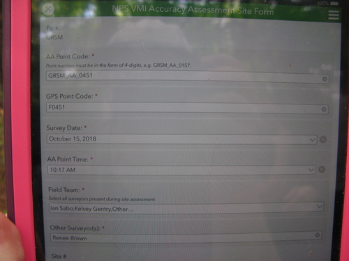 GRSM Accuracy Assessment. Plot Code: GRSM_AA_0451_1