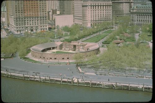 Aerial views of Castle Clinton National Monument, New York
