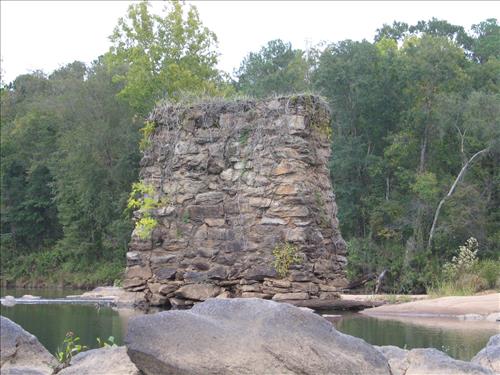 Images of the remnants of Miller Covered Bridge at Horseshoe Bend NMP in October 2007