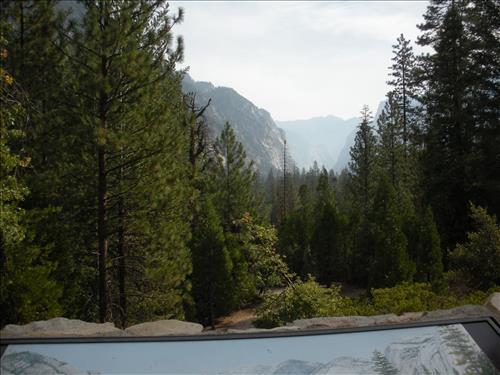 Canyon View wayside exhibit, Sequoia and Kings Canyon National Parks
