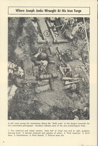 Photograph from a crane over the Jenks area while it was being excavated by Roland Robbins.