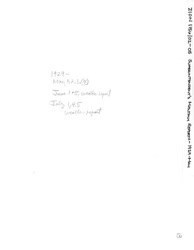 ZION 5087 Superintendents Monthly Report 1929 05