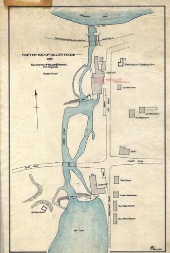 Sketch Map of Valley Forge, 1893