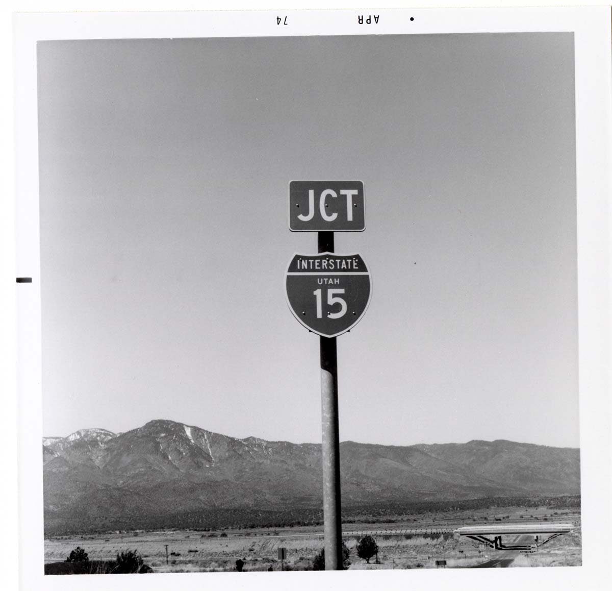 JCT I-15' road sign near Kolob Canyon.