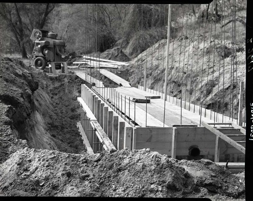 Construction of septic tank for comfort station at Temple of Sinawava.