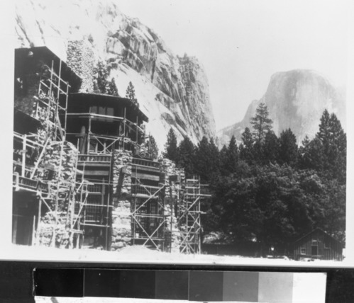 Construction of the Ahwahnee Hotel. Copied February 8, 1985 by Michael Dixon from Y.P. & C. Co. Archives.