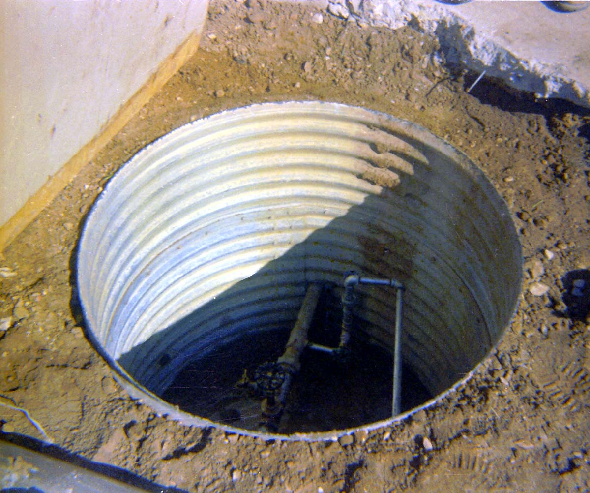 Utilities drain during the Zion Lodge utilities project.