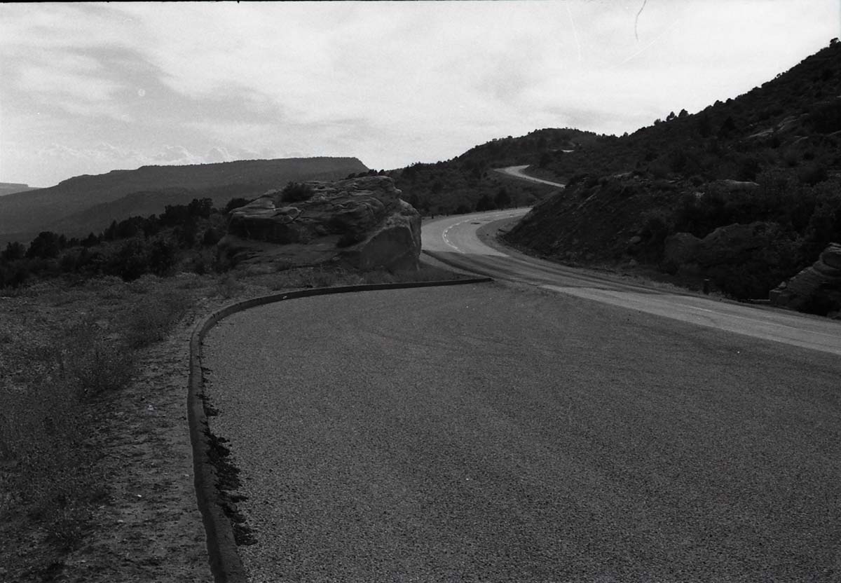 BW photos of rock slides in Kolob Canyons - 35mm.