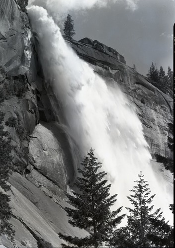 Profile of Nevada Fall from north side.
