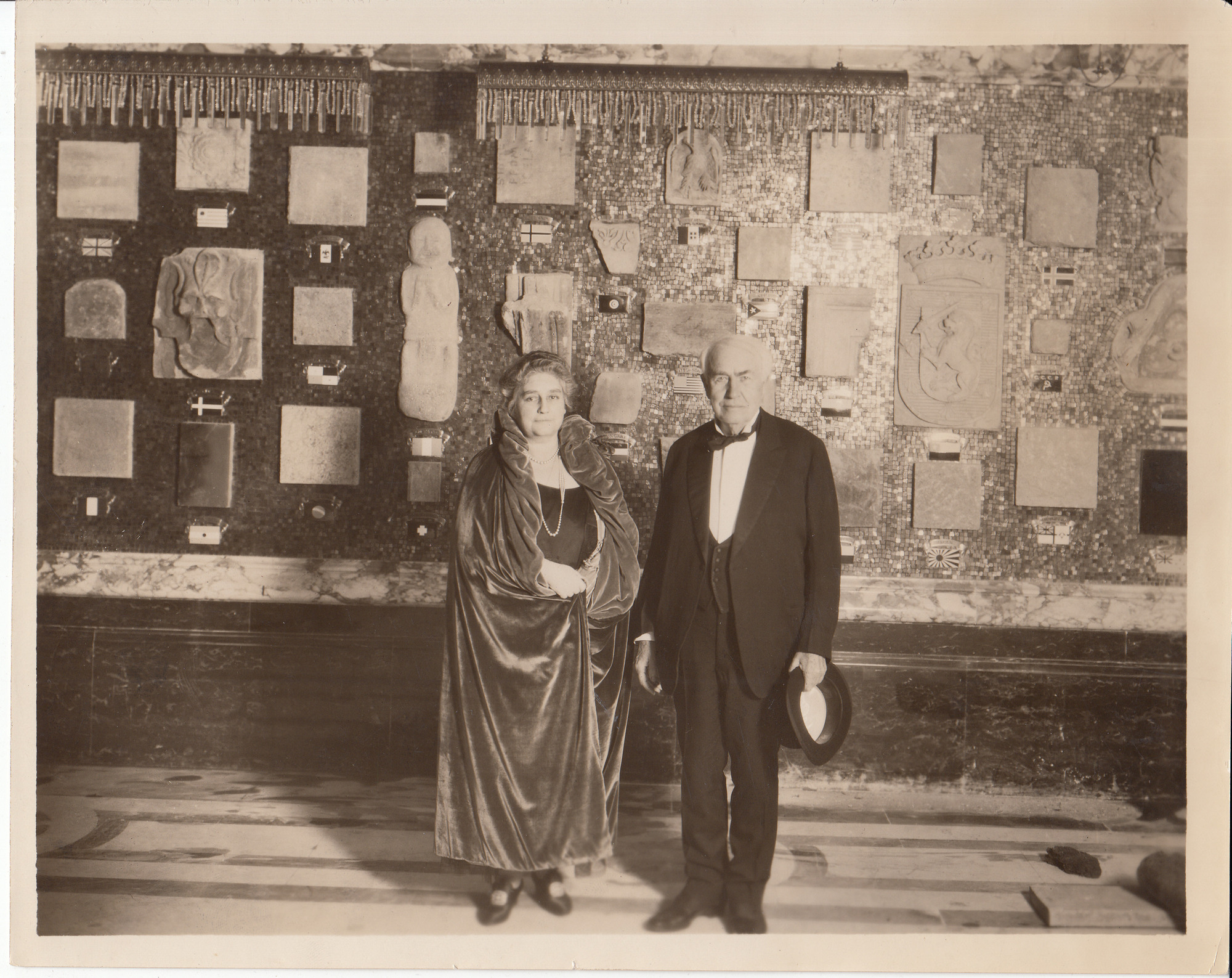 Mina Edison and Thomas Edison at the opening of the Paramount Theatre.