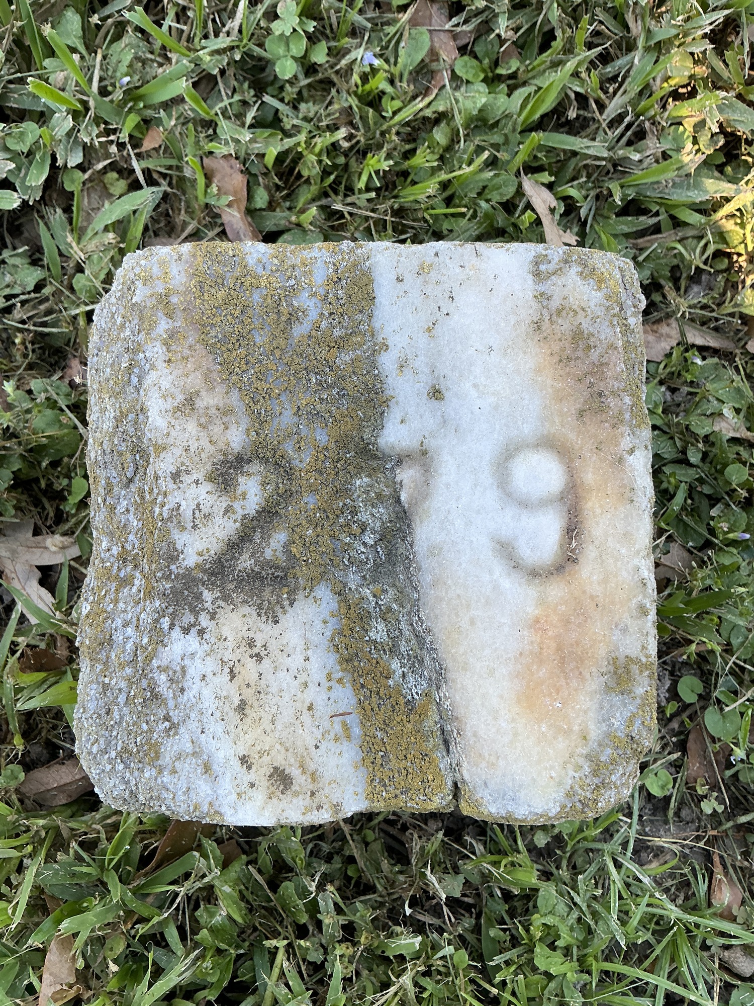 Top of flat marble marker