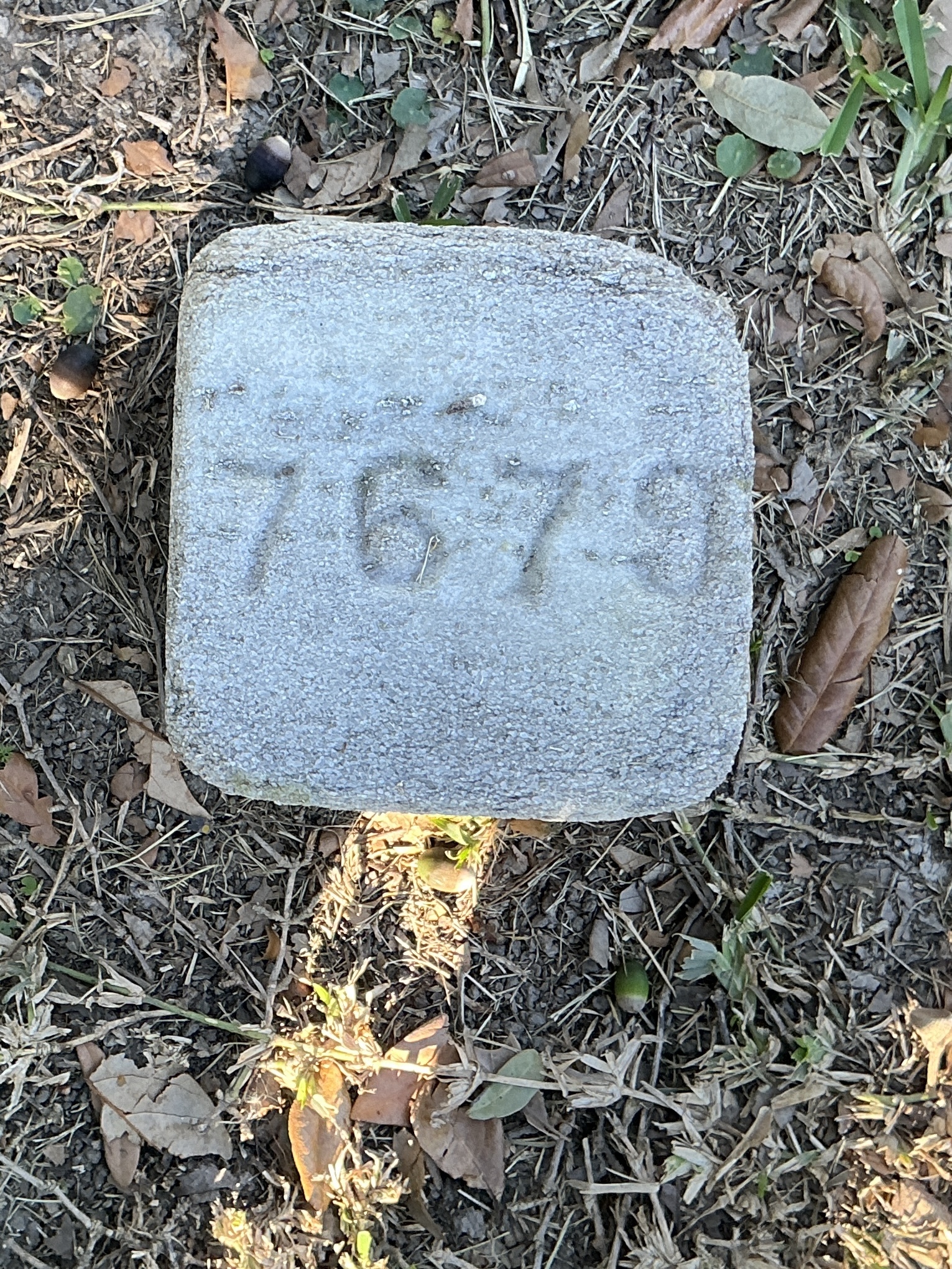 Top of flat marble marker