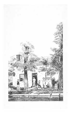 Canalers at Riley's Lockhouse at the east end of the Seneca Aqueduct.