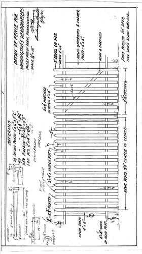 Detail of Fence for Washington's Headquarters, Valley Forge Park, PA