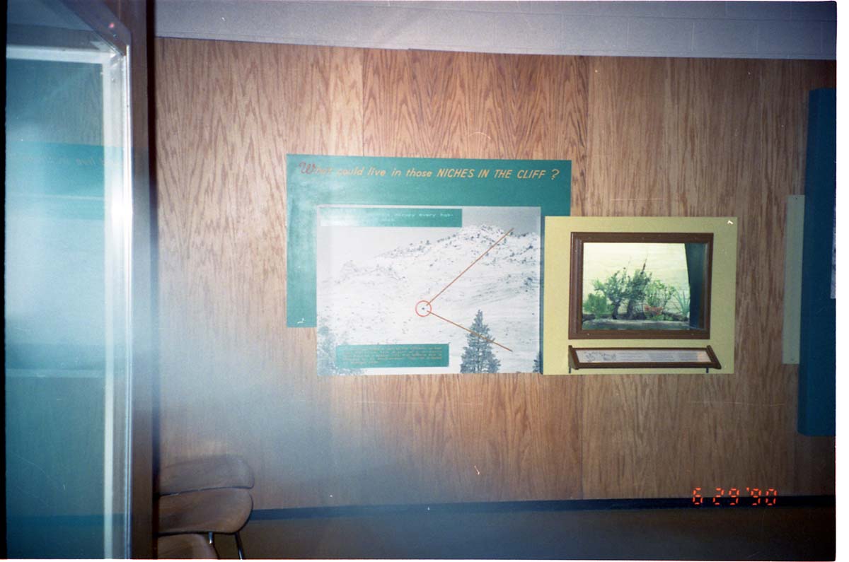 Color Photos of the old visitor center exhibits.