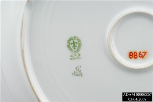 Gilt Decorated Porcelain Charger from the Adams National Historical Park Collection