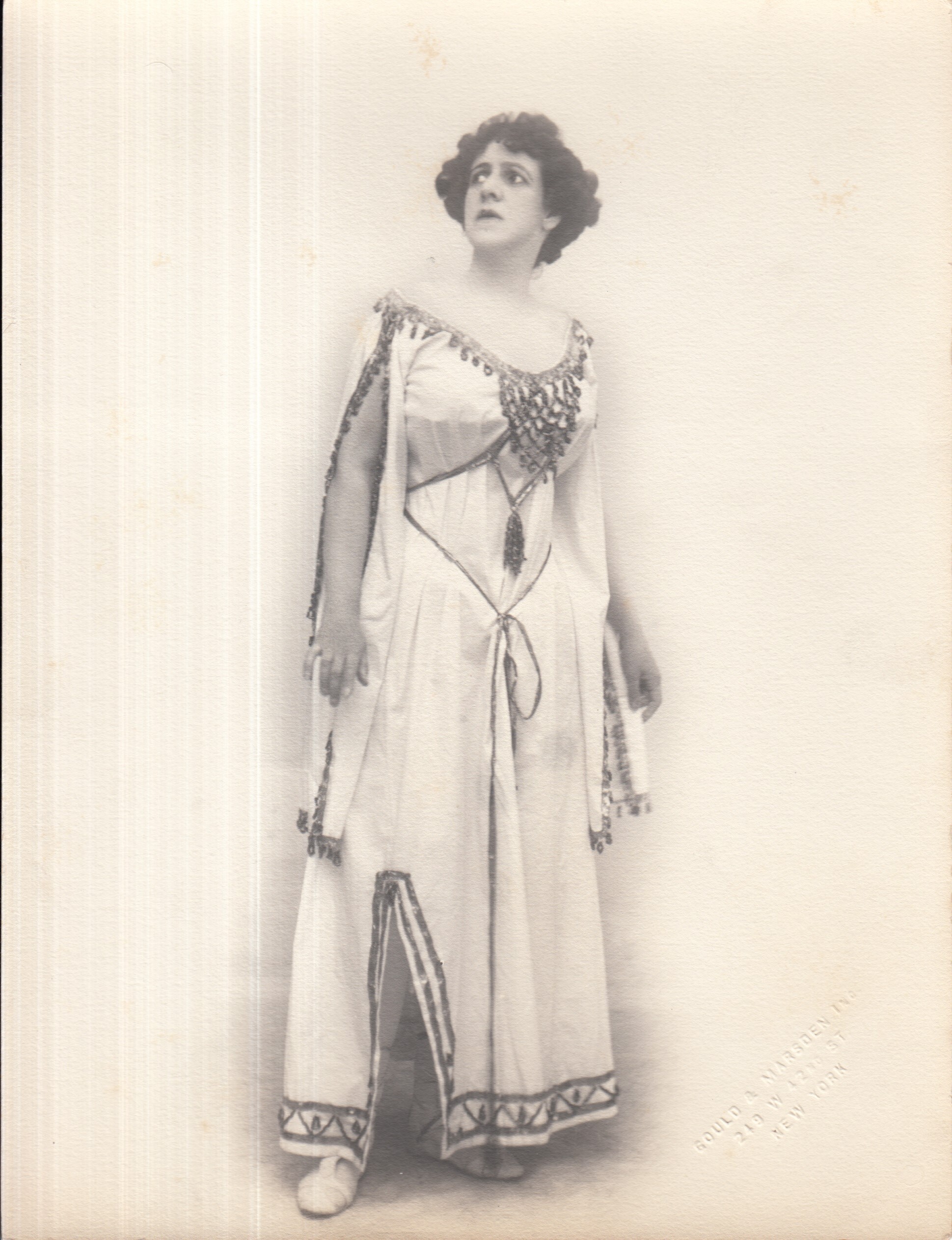Portrait of an unidentified actress in costume, Edison motion picture artist.