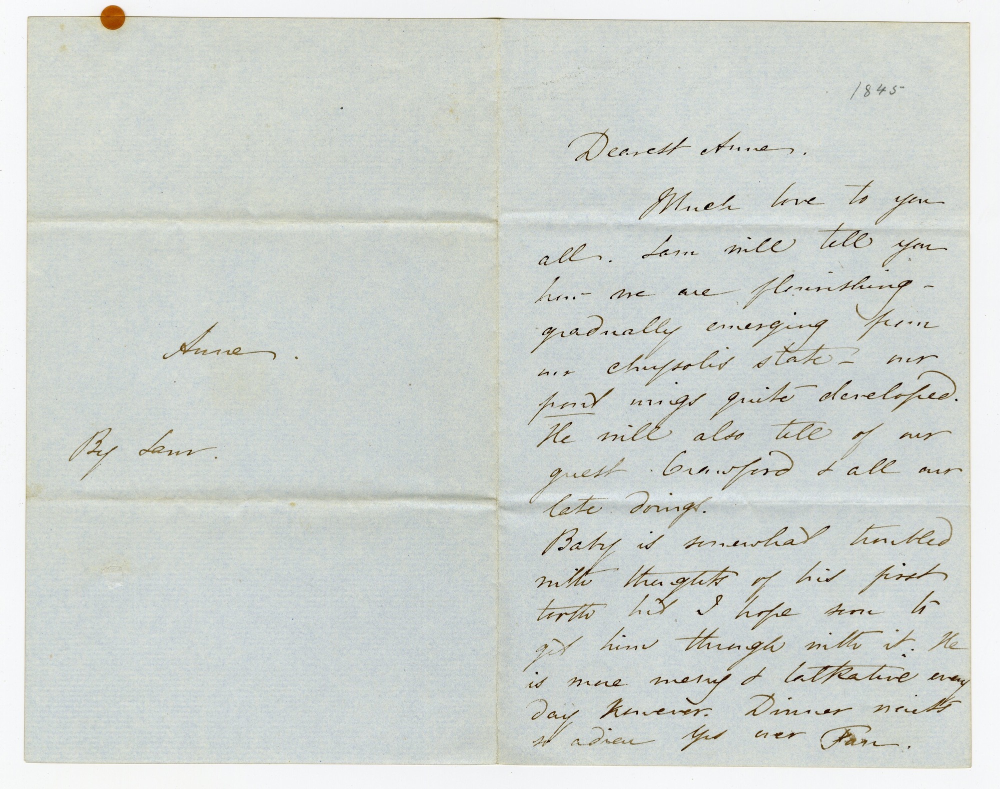 Manuscript letter