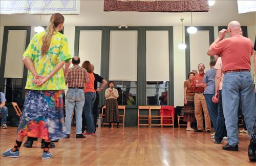 Contra dancers at Cuyahoga Valley National Park