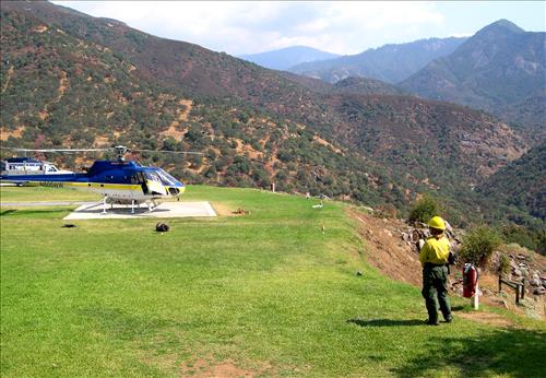 Helicopter operations on the Comb Complex wildfire, Sequoia and Kings Canyon National Parks, summer 2005