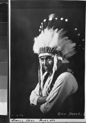 George Beers, Paiute. Lemon's Studio, Burns, OR. Bates Collection.