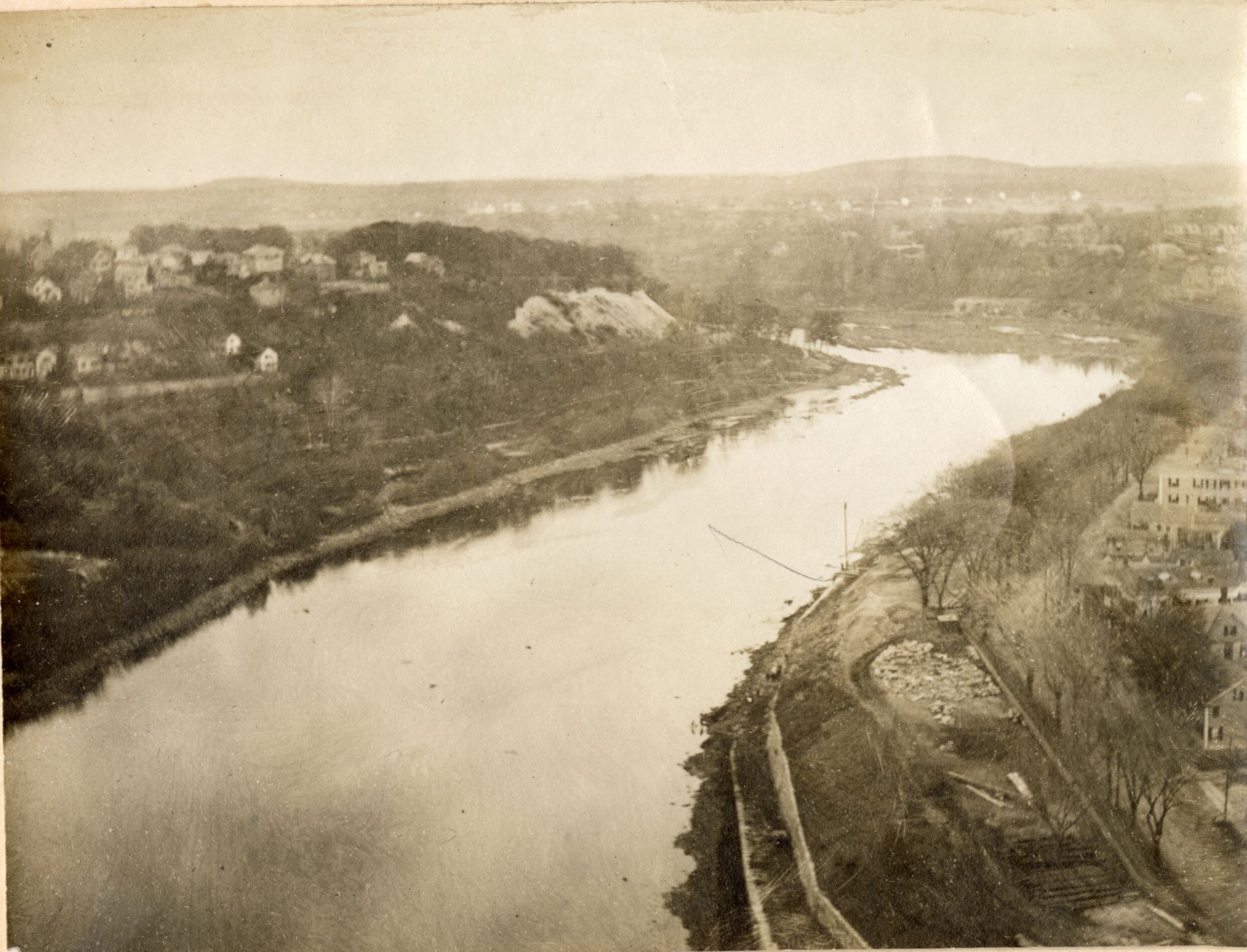 A photo showing a broad river.