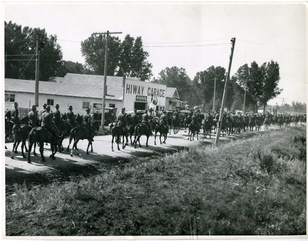 7th Cavalry Marching from Crow Agency During the Fiftieth Anniversary Ceremonies