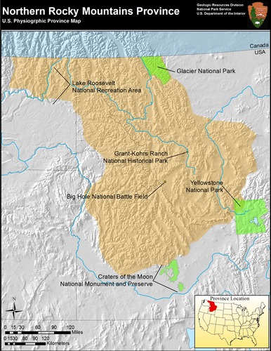 Province Map of the Northern Rocky Mountains