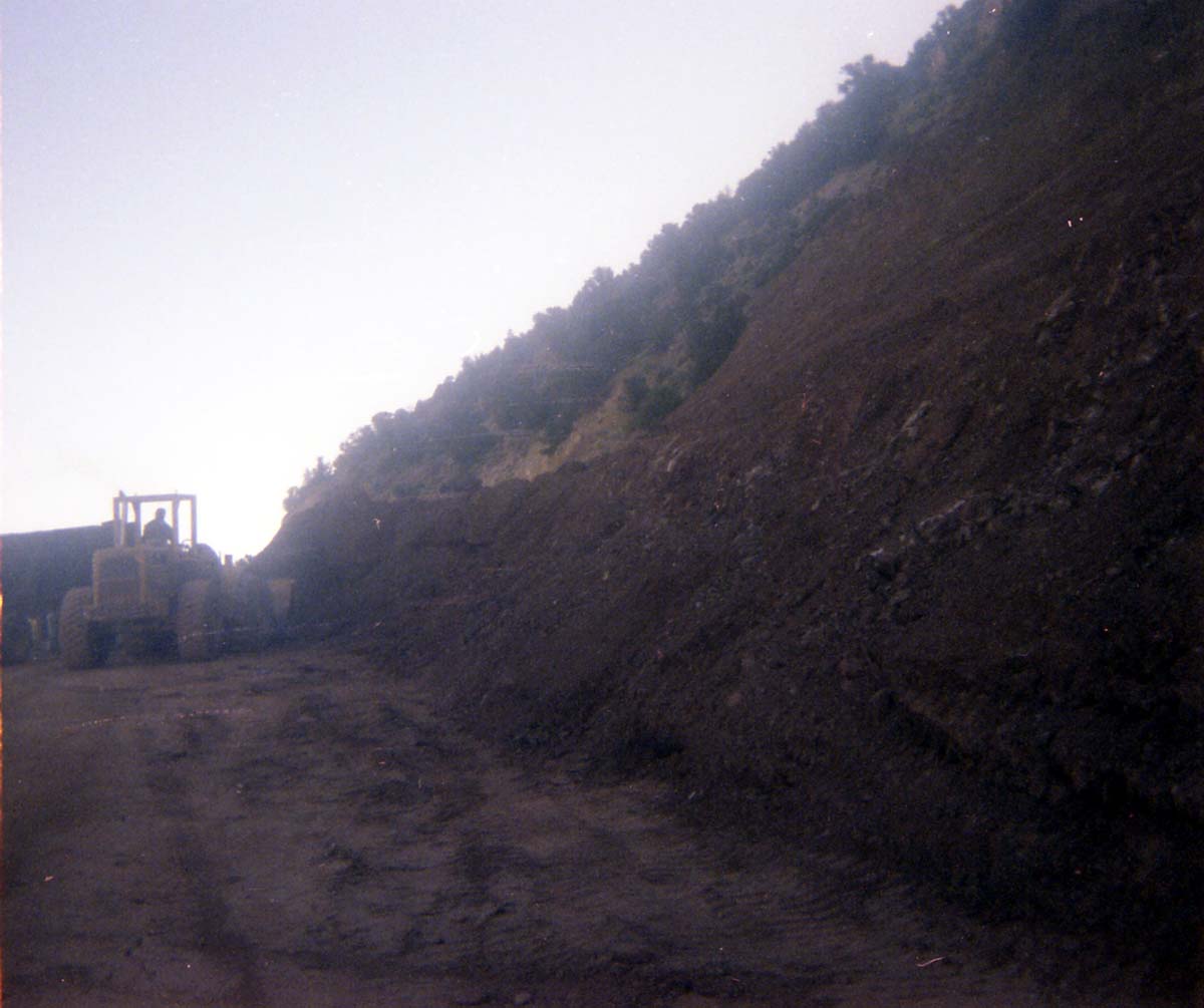 Color Photos of rock slides in Kolob Canyon.