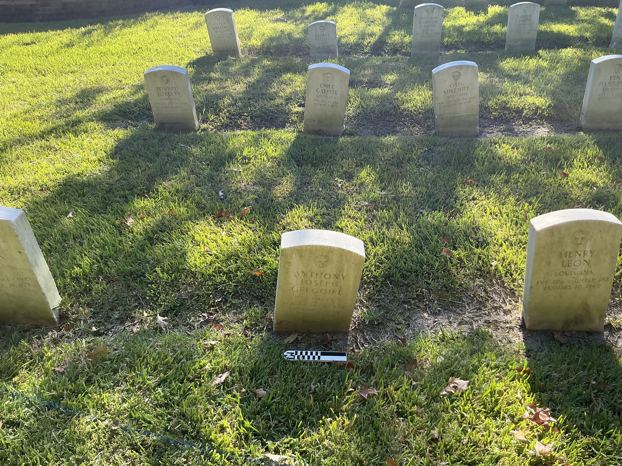 Extra image of upright marble headstone with flat face.