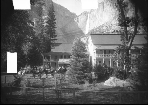 Sentinel Hotel w/ Falls. [SO-016]. Photographer: Julius Theodore Boysen (?)