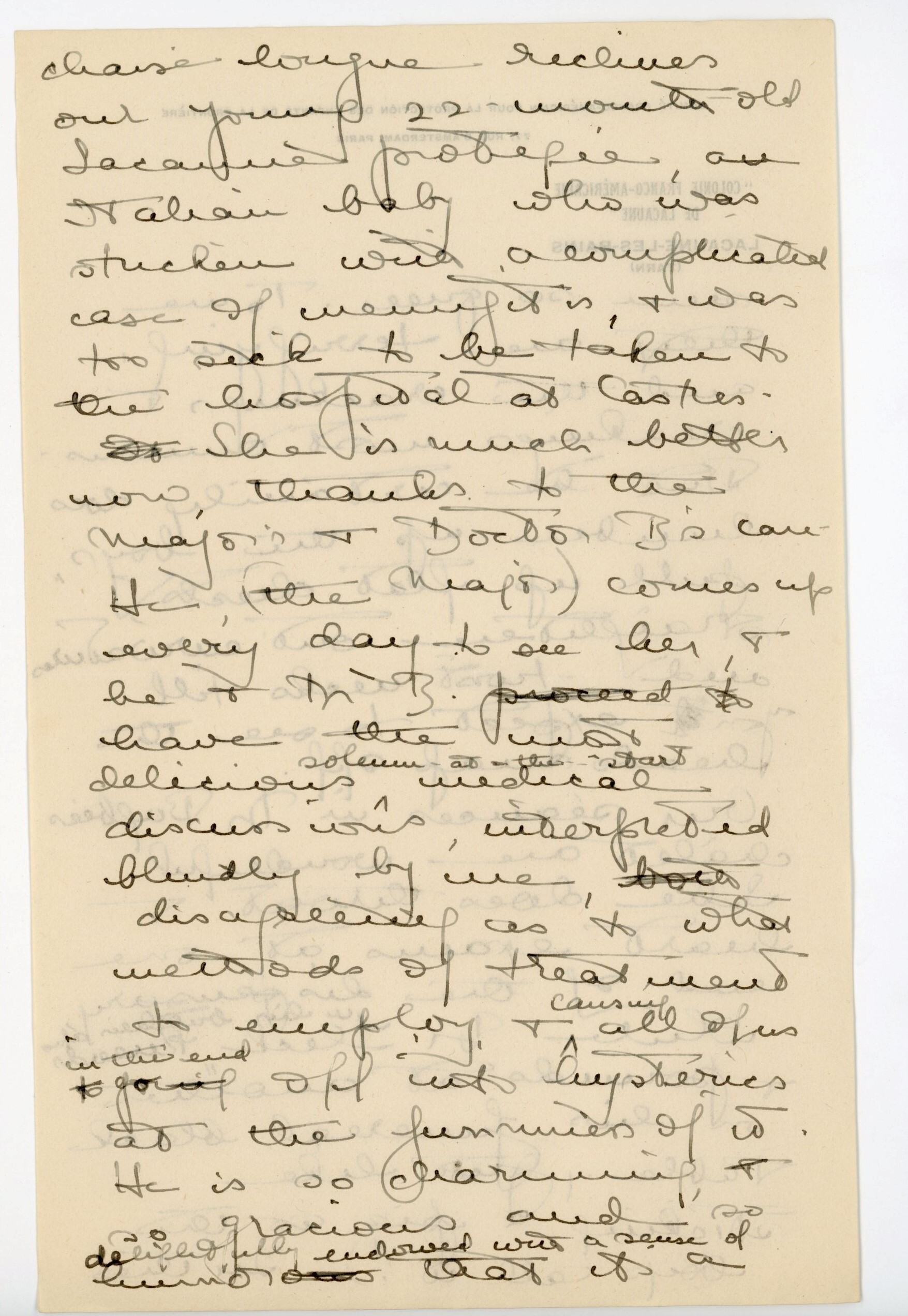 Manuscript letter