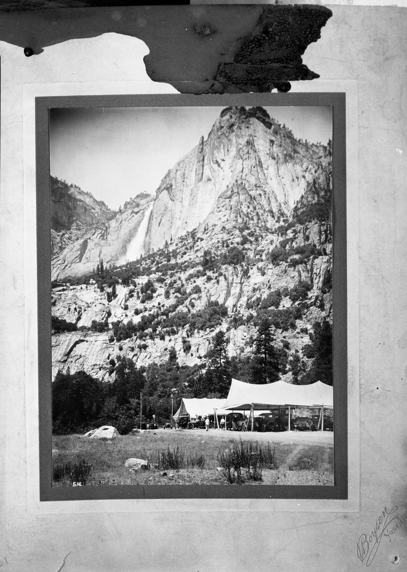 Garage in Yosemite Valley, 1914-1915. originals owned by Dick Schaffer, Merced.