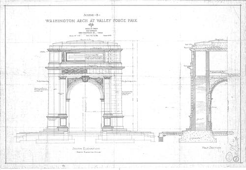 Washington Arch at Valley Forge: Sheets 1-6, Scheme B