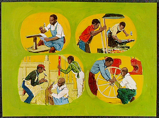 The skill of a carpenter, a blacksmith, a silversmith, or a wheelwright was among the highest achievements allowed a slave.