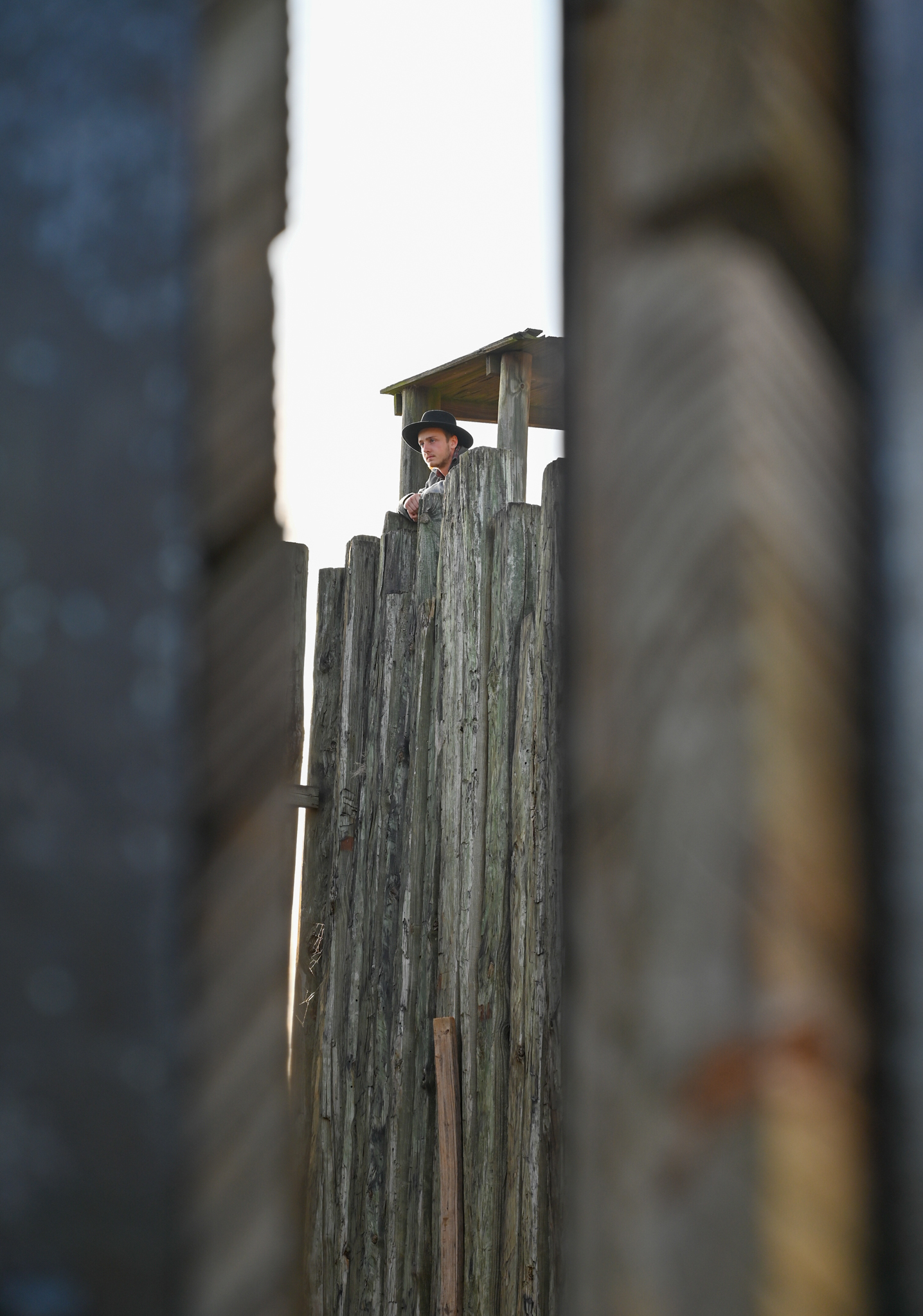 Confederate guard in a pigeon roost.