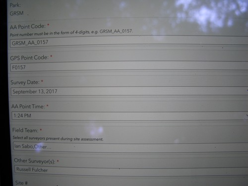 GRSM Accuracy Assessment. Plot Code: GRSM_AA_0157_1