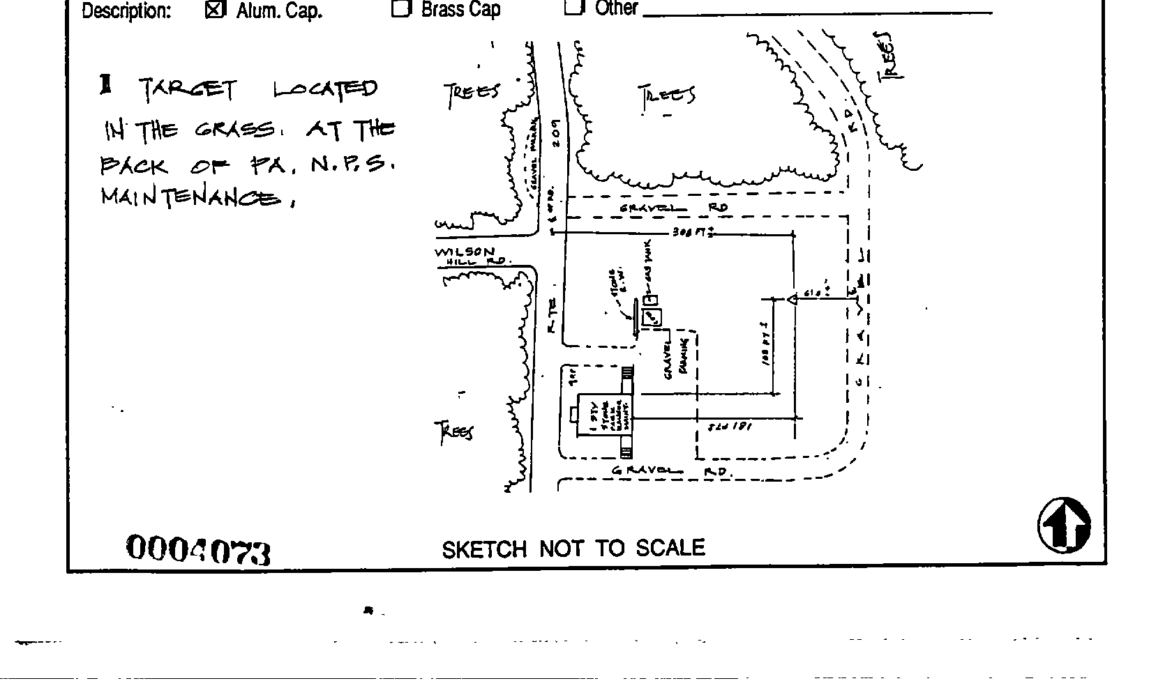 00004073 Monumentation Sketch of 39 in Delaware Water Gap National Recreation Area, 1991