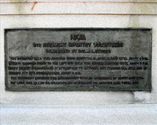 8th Iowa Infantry Monument at Shiloh National Military Park in May 2004