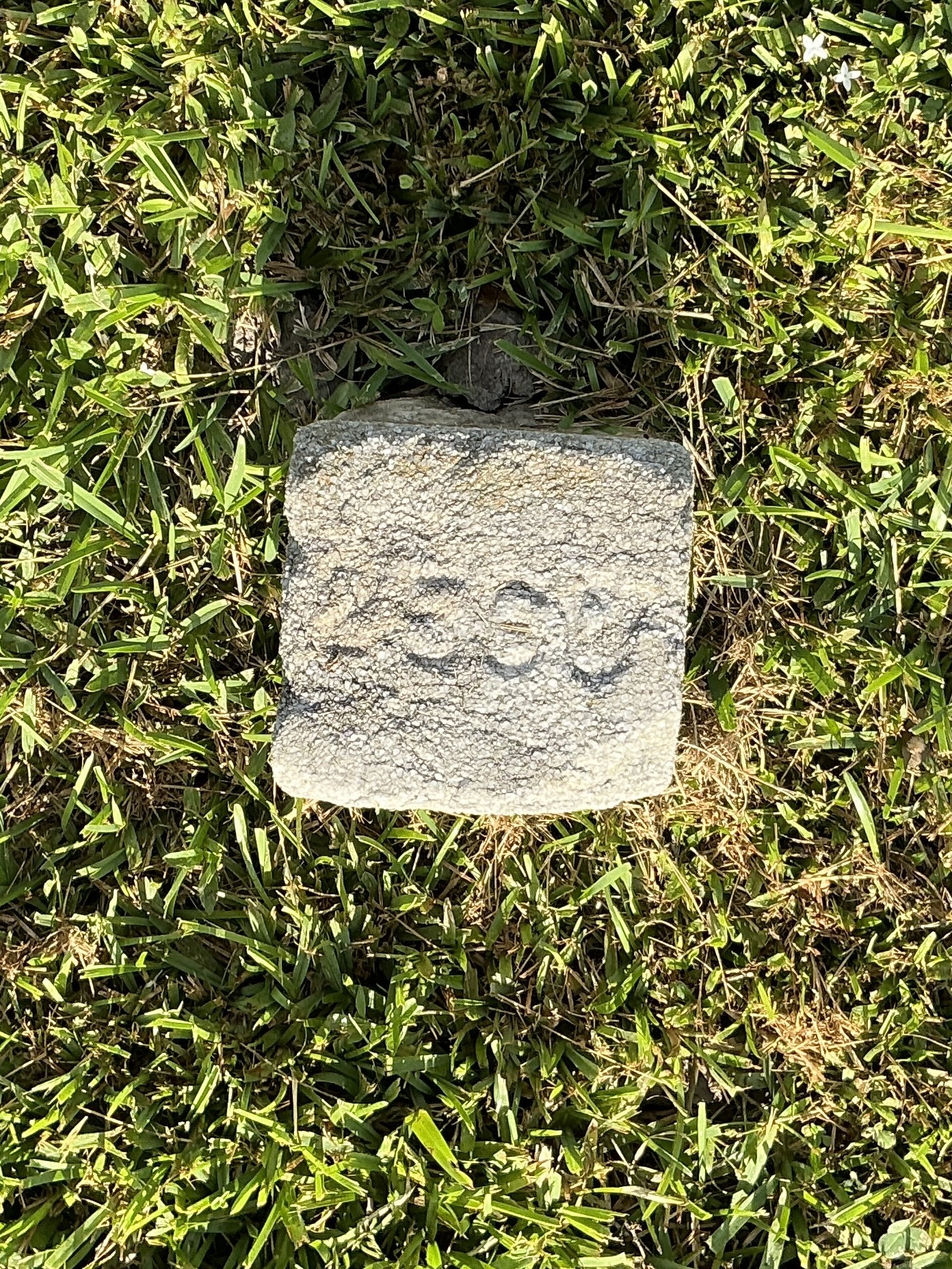 Top of flat marble marker
