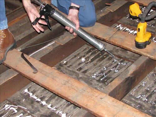 Stabilization of ceiling plaster Truman home. stabilize ceiling plaster of the Truman home ceilings