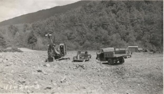Gravel pit for stabilized base material, 4 miles south of Sherando