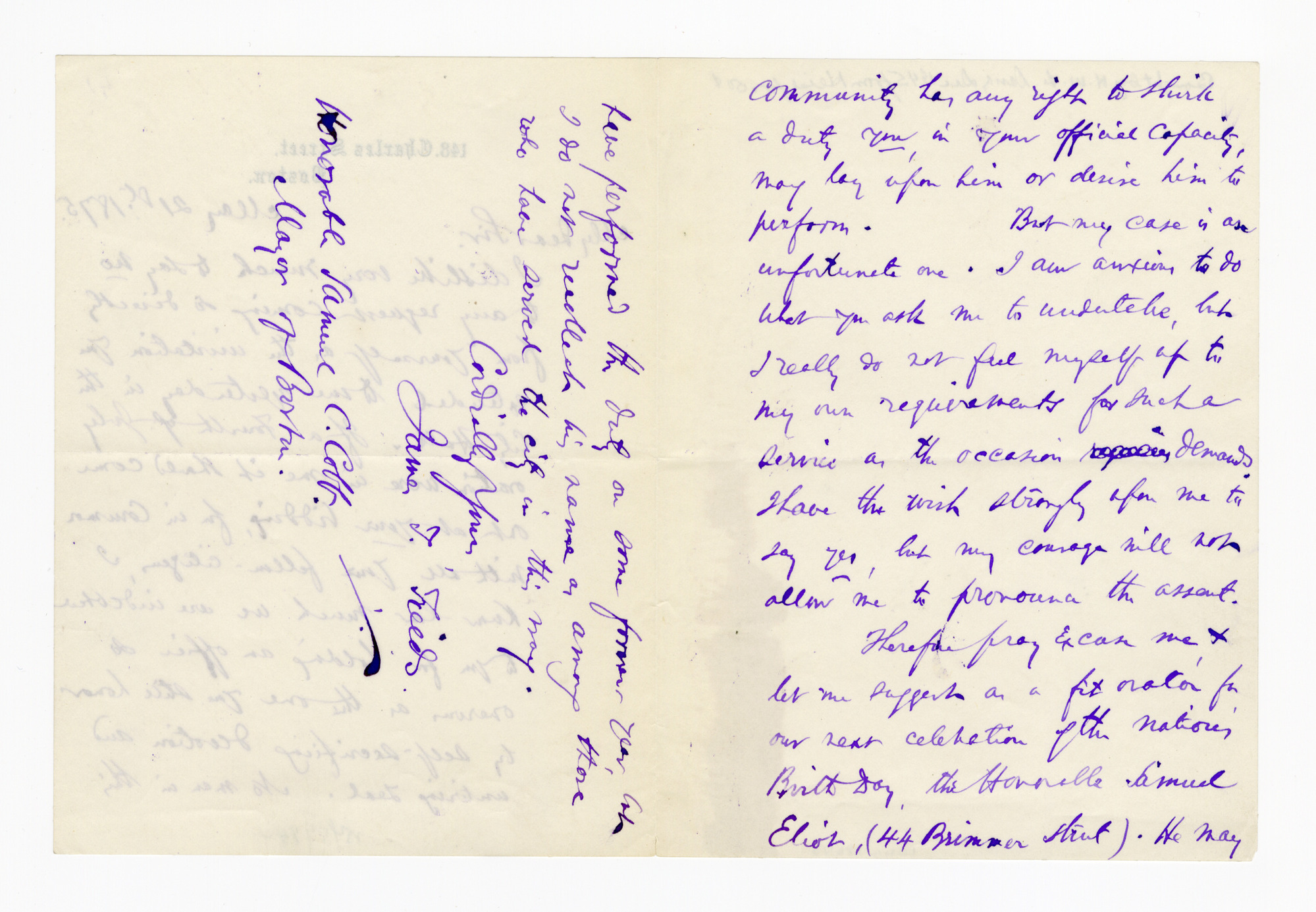 Manuscript letter